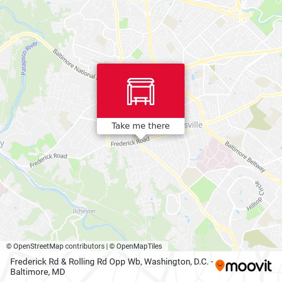 Frederick Rd & Rolling Rd Opp Wb map
