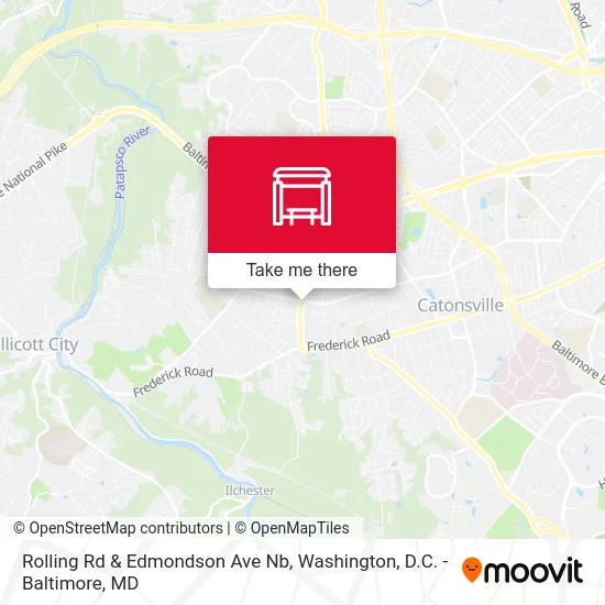 Rolling Rd & Edmondson Ave Nb map
