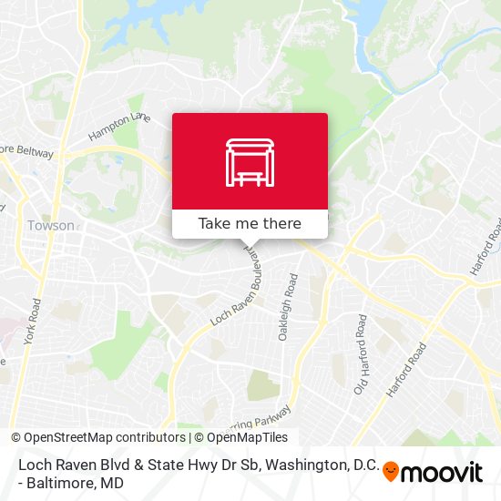 Loch Raven Blvd & State Hwy Dr Sb map