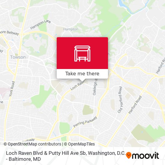 Loch Raven Blvd & Putty Hill Ave Sb map