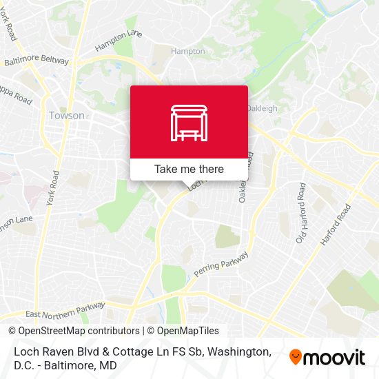 Loch Raven Blvd & Cottage Ln FS Sb map