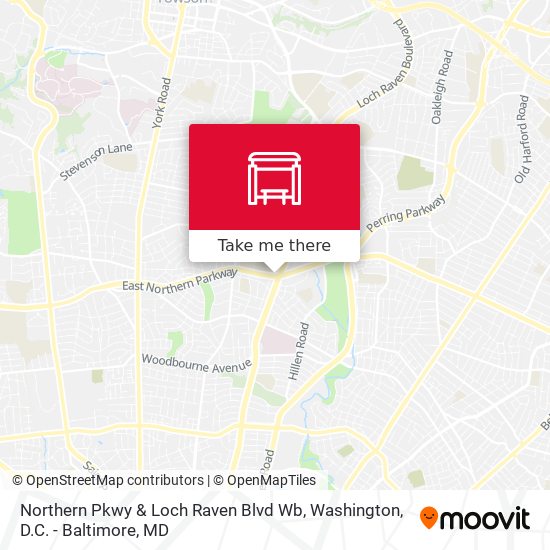 Mapa de Northern Pkwy & Loch Raven Blvd Wb