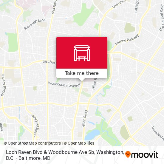 Loch Raven Blvd & Woodbourne Ave Sb map