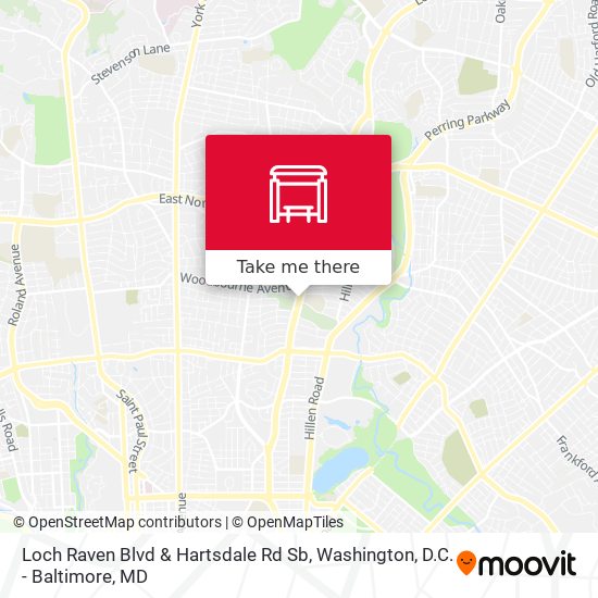 Mapa de Loch Raven Blvd & Hartsdale Rd Sb