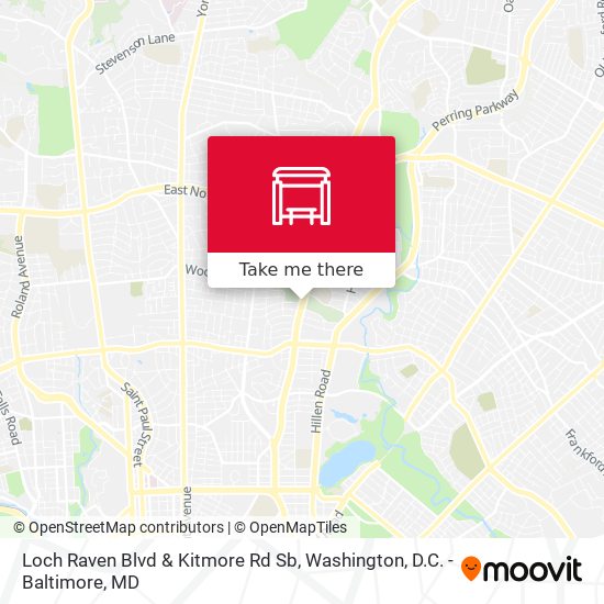 Mapa de Loch Raven Blvd & Kitmore Rd Sb