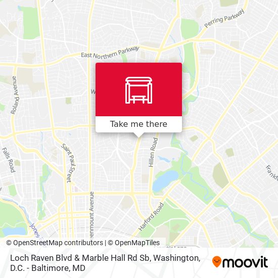 Loch Raven Blvd & Marble Hall Rd Sb map