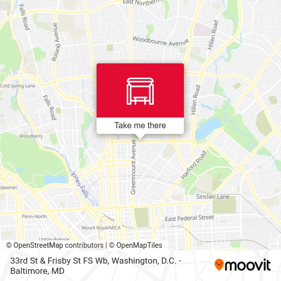 33rd St & Frisby St FS Wb map
