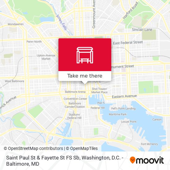 Saint Paul St & Fayette St FS Sb map