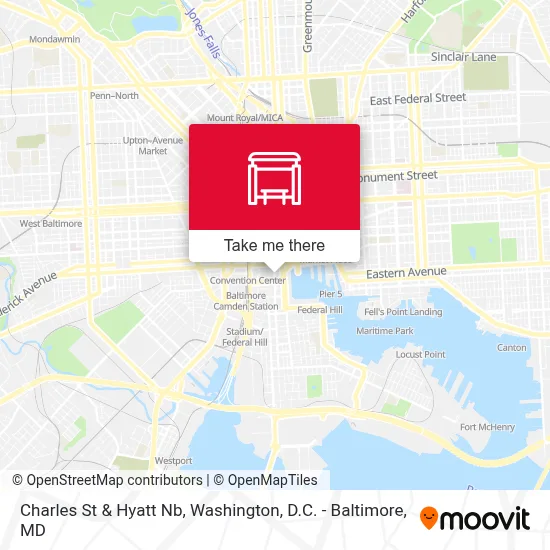 Charles St & Hyatt Nb map