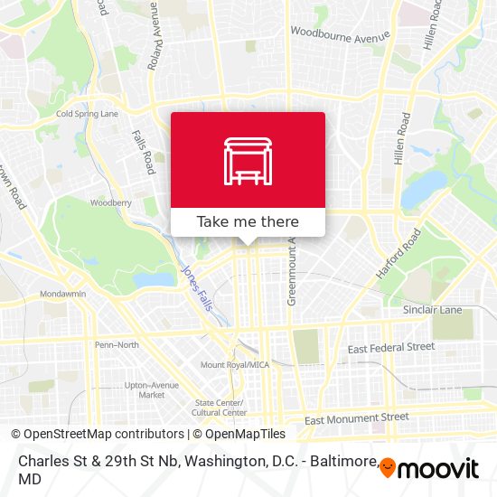 Charles St & 29th St Nb map