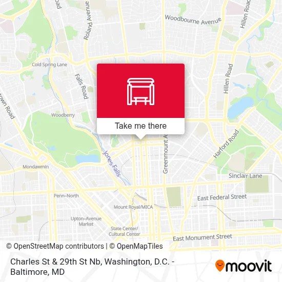 Charles St & 29th St Nb map