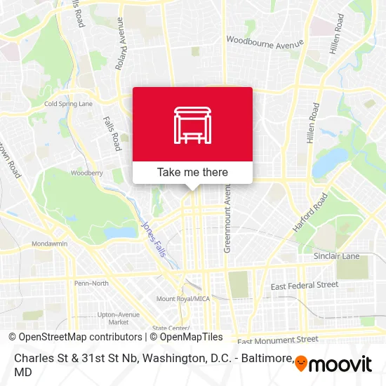 Charles St & 31st St Nb map