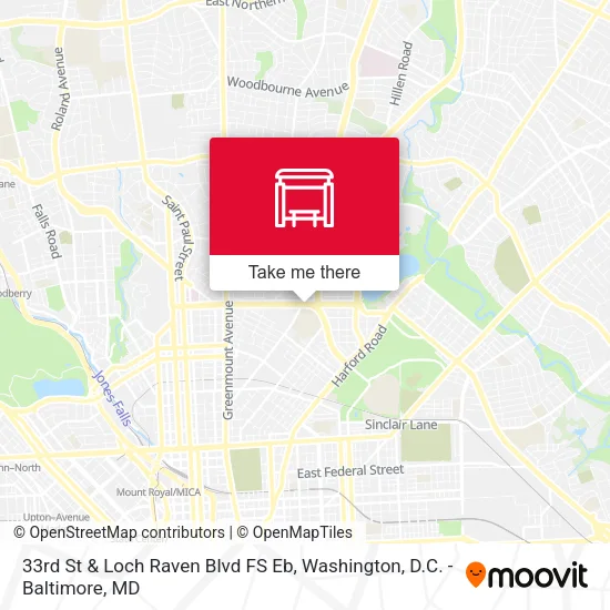 33rd St & Loch Raven Blvd FS Eb map