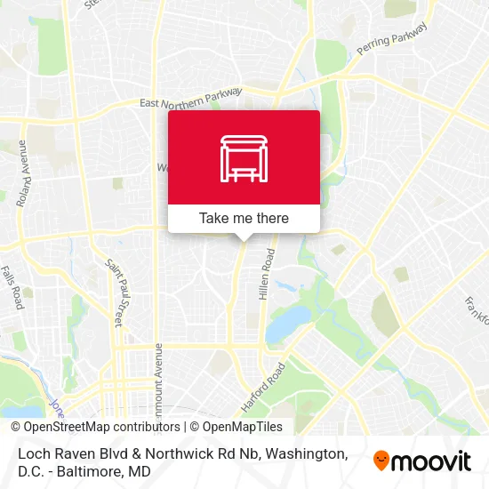 Mapa de Loch Raven Blvd & Northwick Rd Nb