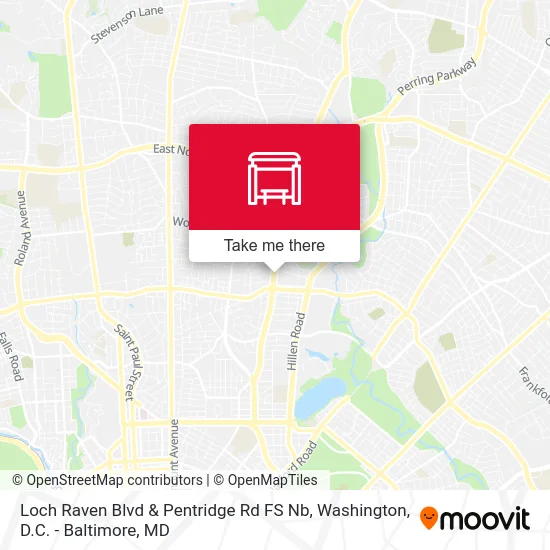 Loch Raven Blvd & Pentridge Rd FS Nb map