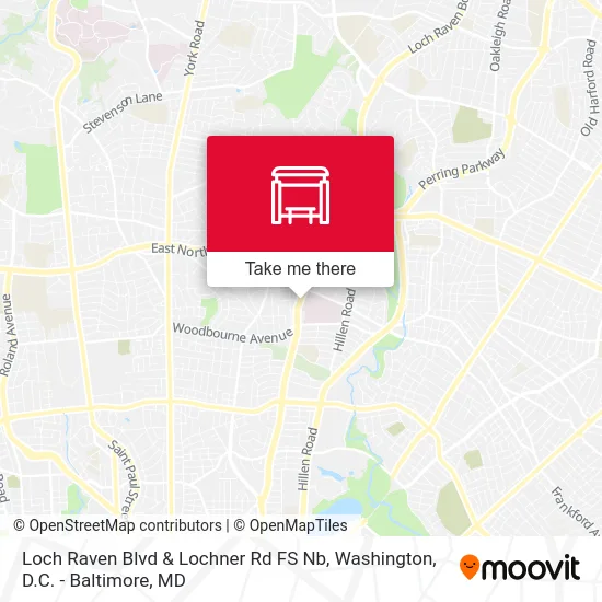 Loch Raven Blvd & Lochner Rd FS Nb map