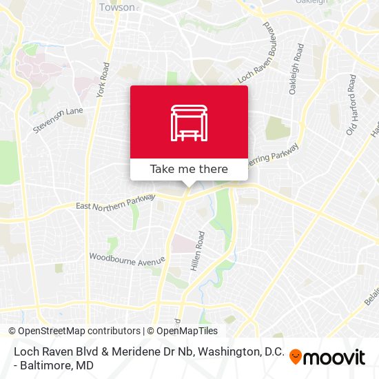 Mapa de Loch Raven Blvd & Meridene Dr Nb