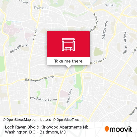 Loch Raven Blvd & Kirkwood Apartments Nb map