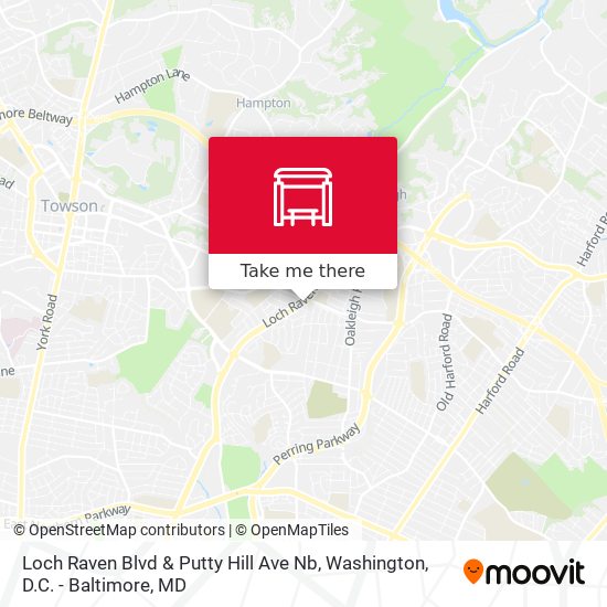 Loch Raven Blvd & Putty Hill Ave Nb map