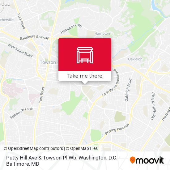 Mapa de Putty Hill Ave & Towson Pl Wb