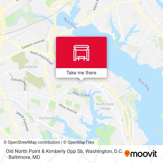 Old North Point & Kimberly Opp Sb map