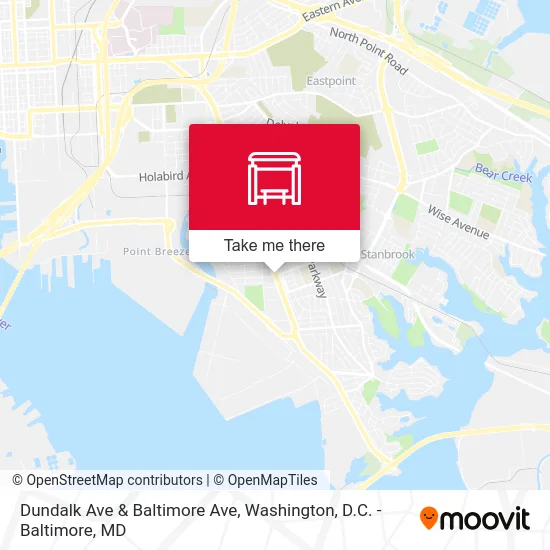 Dundalk Ave & Baltimore Ave map