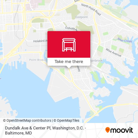 Dundalk Ave & Center Pl map
