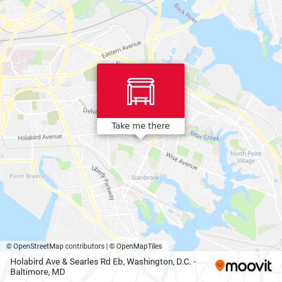Holabird Ave & Searles Rd Eb map