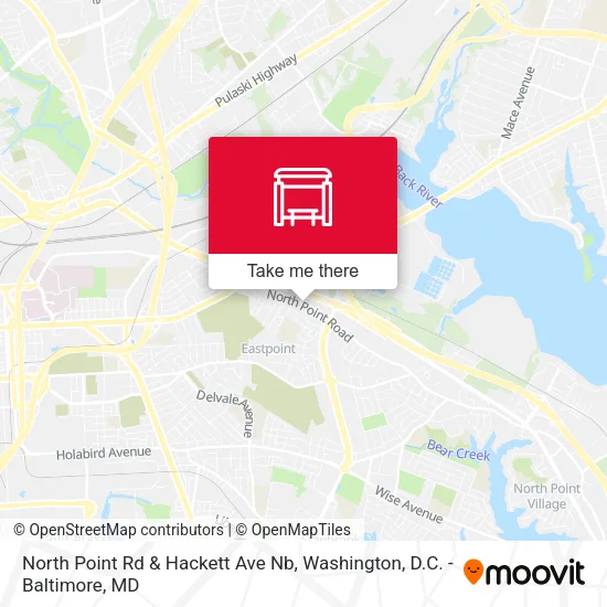 North Point Rd & Hackett Ave Nb map