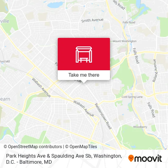 Park Heights Ave & Spaulding Ave Sb map