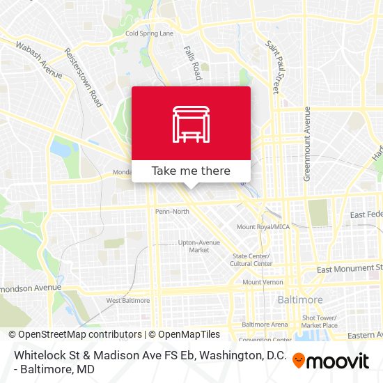 Whitelock St & Madison Ave FS Eb map