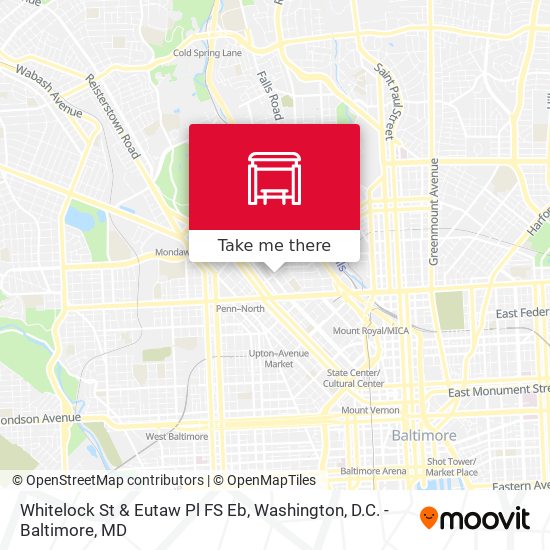 Mapa de Whitelock St & Eutaw Pl FS Eb