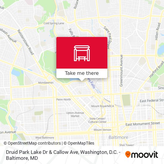 Mapa de Druid Park Lake Dr & Callow Ave