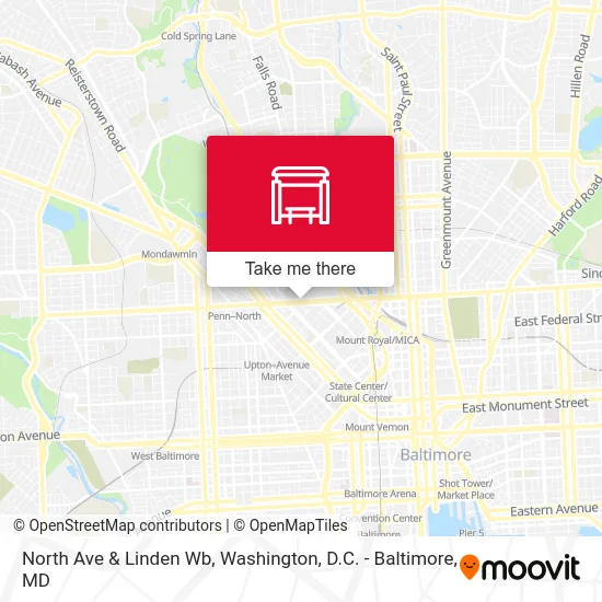 North Ave & Linden Wb map