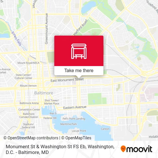 Monument St & Washington St FS Eb map