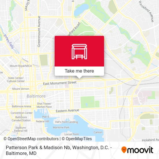 Patterson Park & Madison Nb map