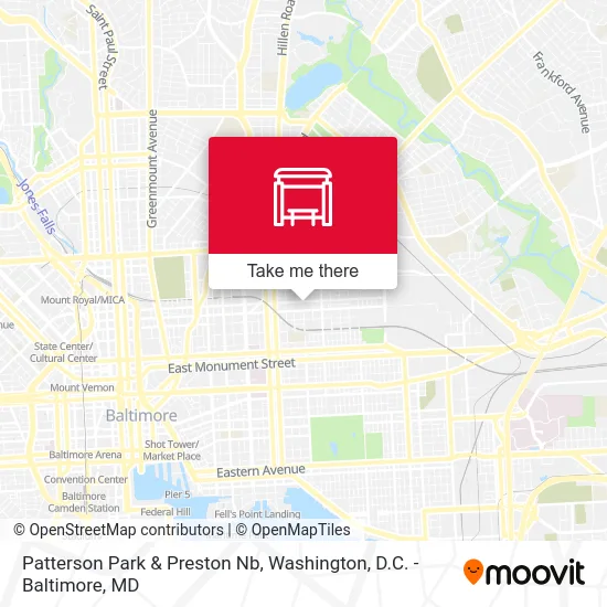 Patterson Park & Preston Nb map