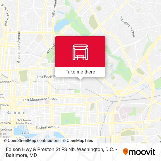 Edison Hwy & Preston St FS Nb map