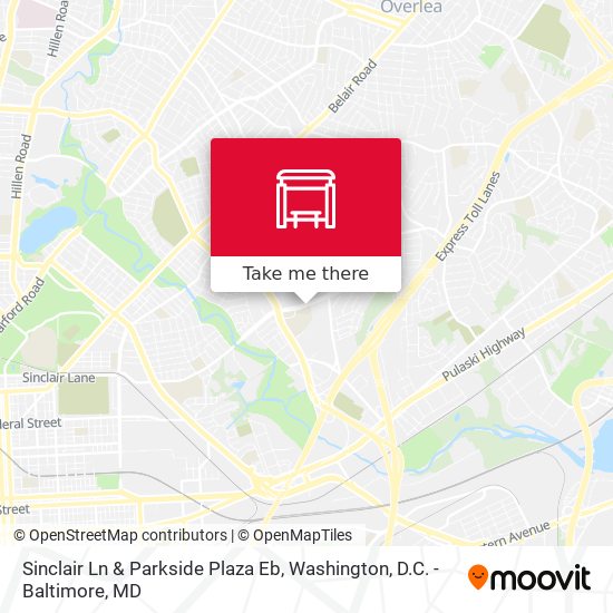 Sinclair Ln & Parkside Plaza Eb map