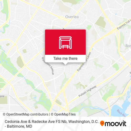 Cedonia Ave & Radecke Ave FS Nb map