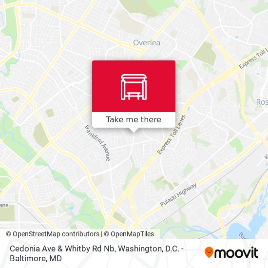 Cedonia Ave & Whitby Rd Nb map