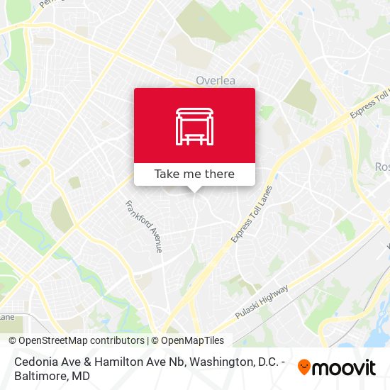 Cedonia Ave & Hamilton Ave Nb map