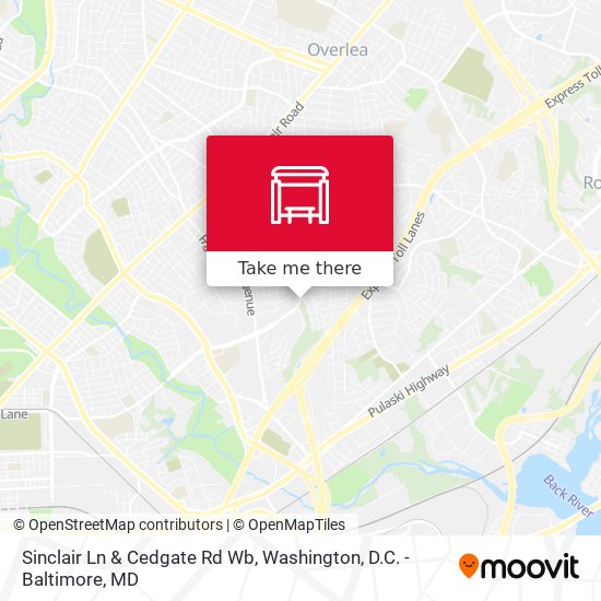 Sinclair Ln & Cedgate Rd Wb map