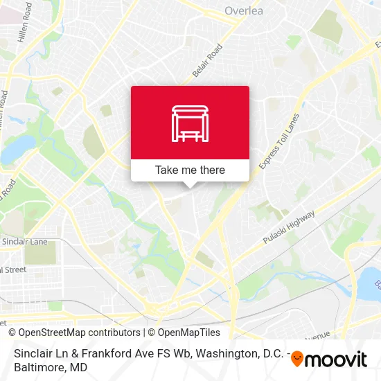 Mapa de Sinclair Ln & Frankford Ave FS Wb