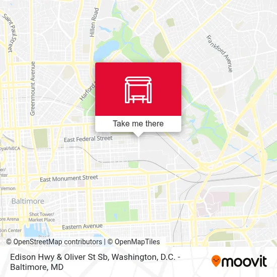 Edison Hwy & Oliver St Sb map