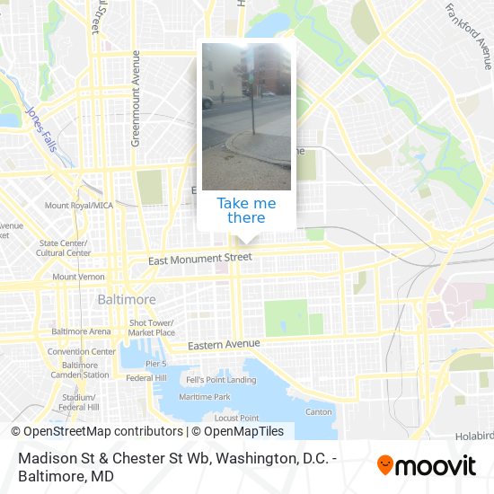 Madison St & Chester St Wb map