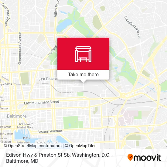 Edison Hwy & Preston St Sb map