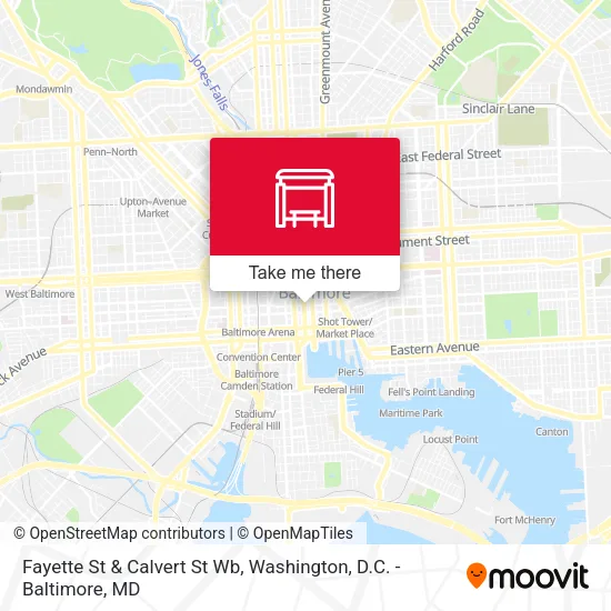 Mapa de Fayette St & Calvert St Wb