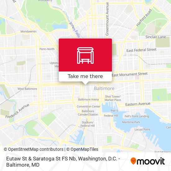 Mapa de Eutaw St & Saratoga St FS Nb