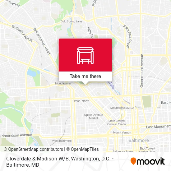 Cloverdale & Madison W/B map